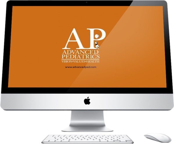 TV Monitor showing Advanced Pediatrics ID