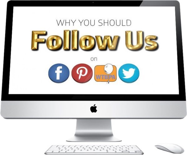 TV Monitor showing "Follows Us On . . ."