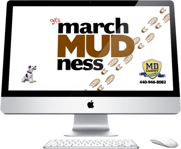 TV Monitor displalying March Mudness Bookend Cable Spots