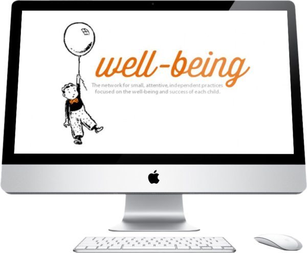 TV Monitor displaing The Well-Being Network Animated Logo